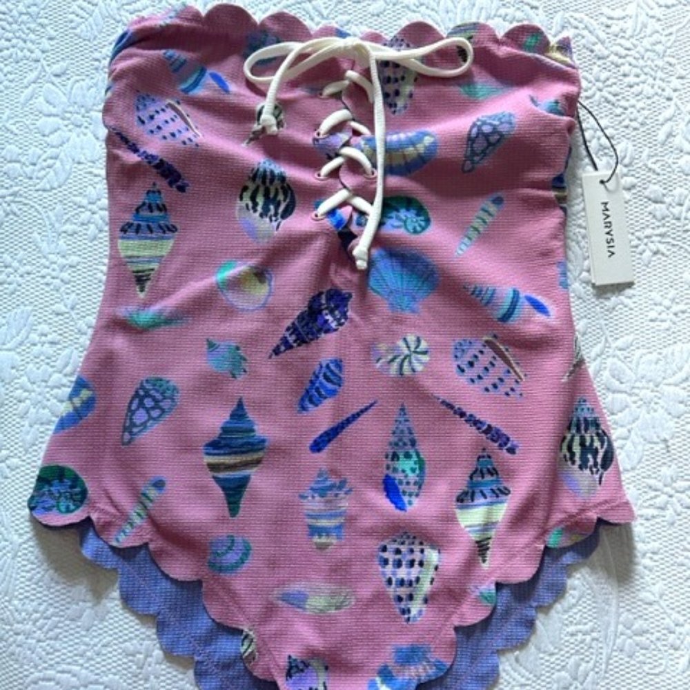 Marysia One-Piece Chesapeake Tie Maillot in Dawn Shell